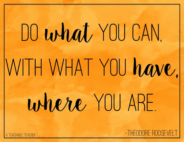 do what you can with what you have where you are.