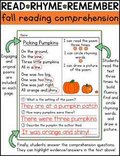 Free Candy Corn Reading Activities your Students will Love