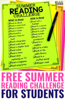 summer reading challenge for kids