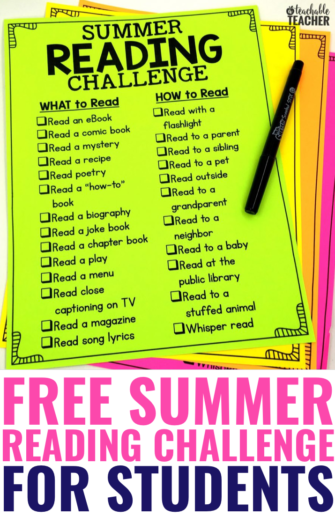 summer reading challenge for kids