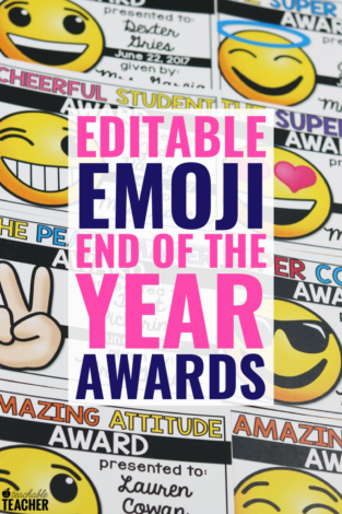 Editable End of the Year Awards | emoji end of the year awards