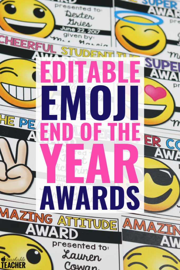 editable end of the year awards