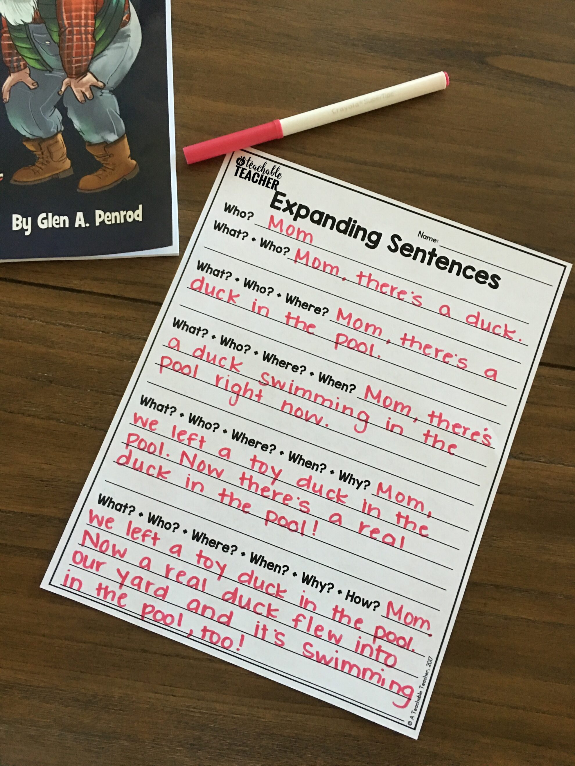 Expand A Sentence Worksheets