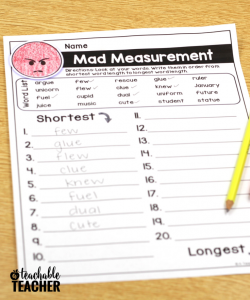 Editable Spelling Word Worksheets for ANY Word List!