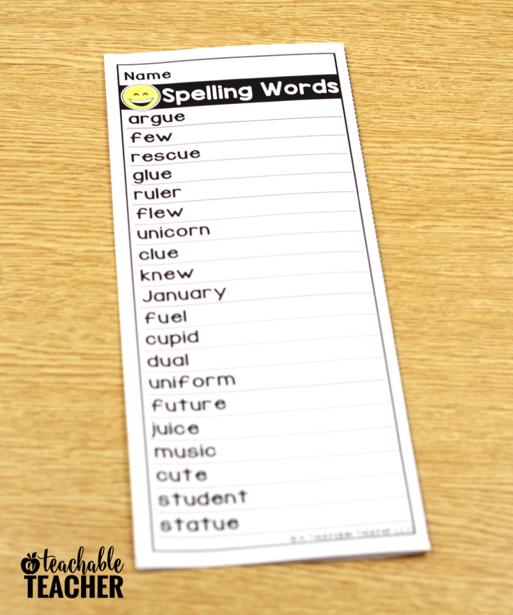 Editable Spelling Word Worksheets for ANY Word List