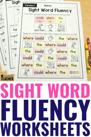 sight word fluency practice