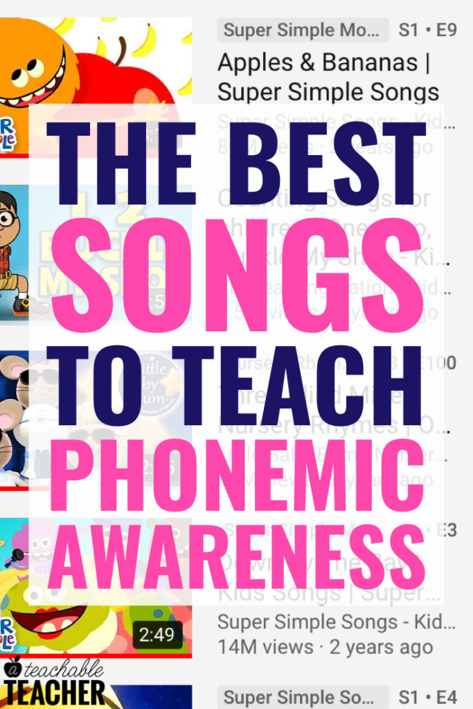 phonemic awareness songs
