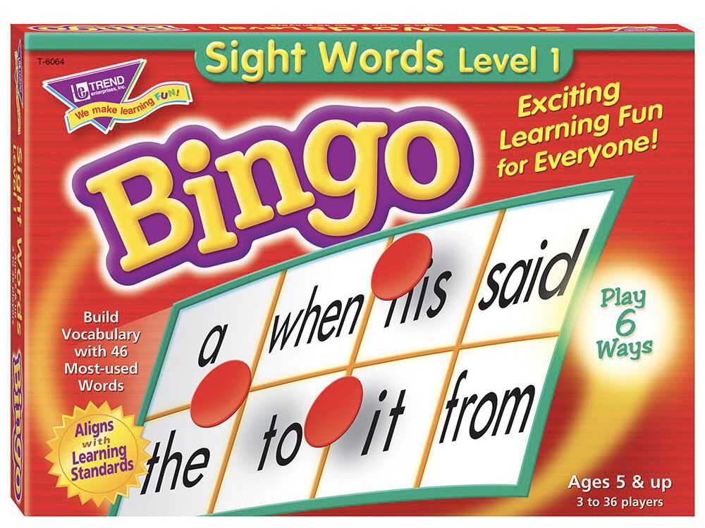 sight word bingo game