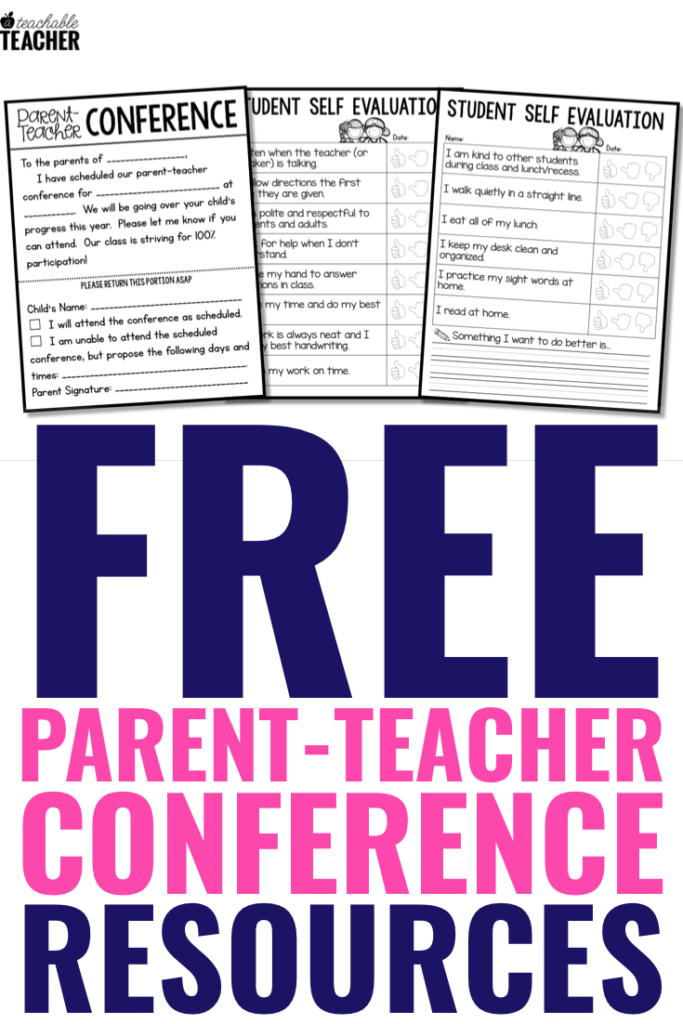 free parent teacher conference forms