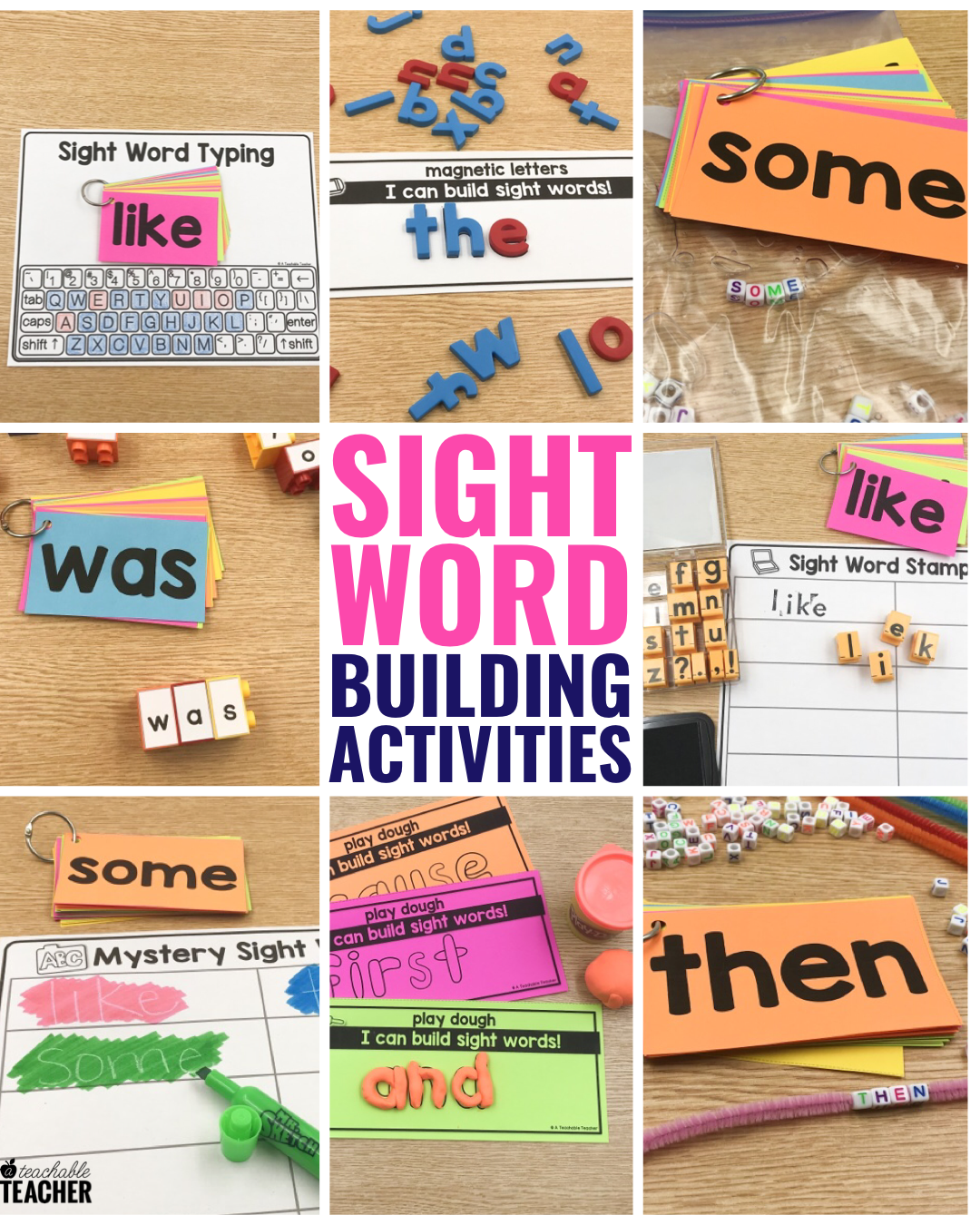 GAMENOTE Sight Words Kids Educational Flash Cards with Pictures & Sentences  - 220 Dolch Big Words Sight Word Games for Kids Age 3-9 Preschool (Pre K),  Kindergarten, 1st, 2nd, 3rd Grade -