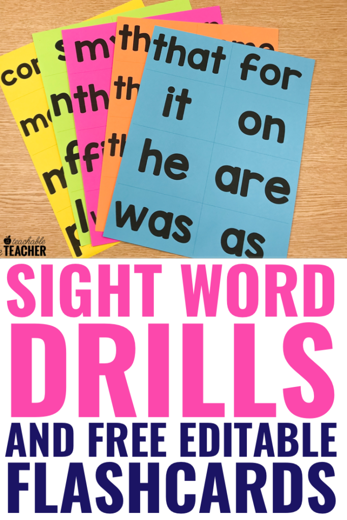 Editable Sight Word Worksheets A Teachable Teacher