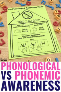 phonological awareness vs phonemic awareness