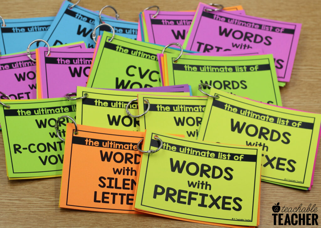 the ultimate set of phonics word lists by a teachable teacher