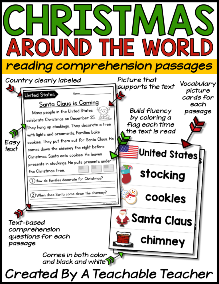 Christmas Holidays Around the World Reading Passages - A Teachable Teacher
