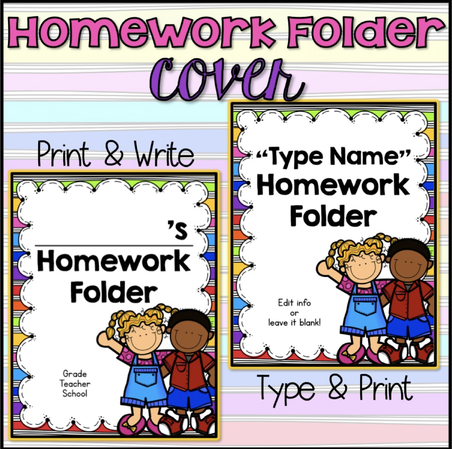 homework folder examples