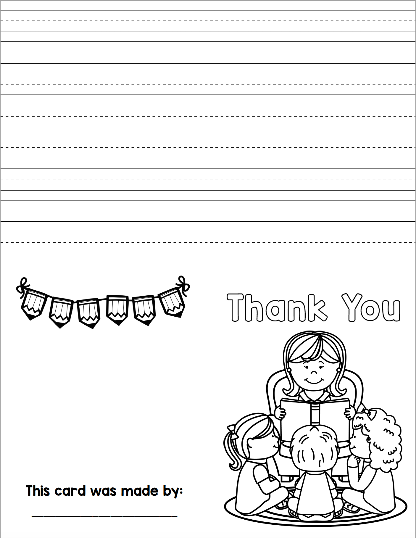 Thank You Notes - A Teachable Teacher