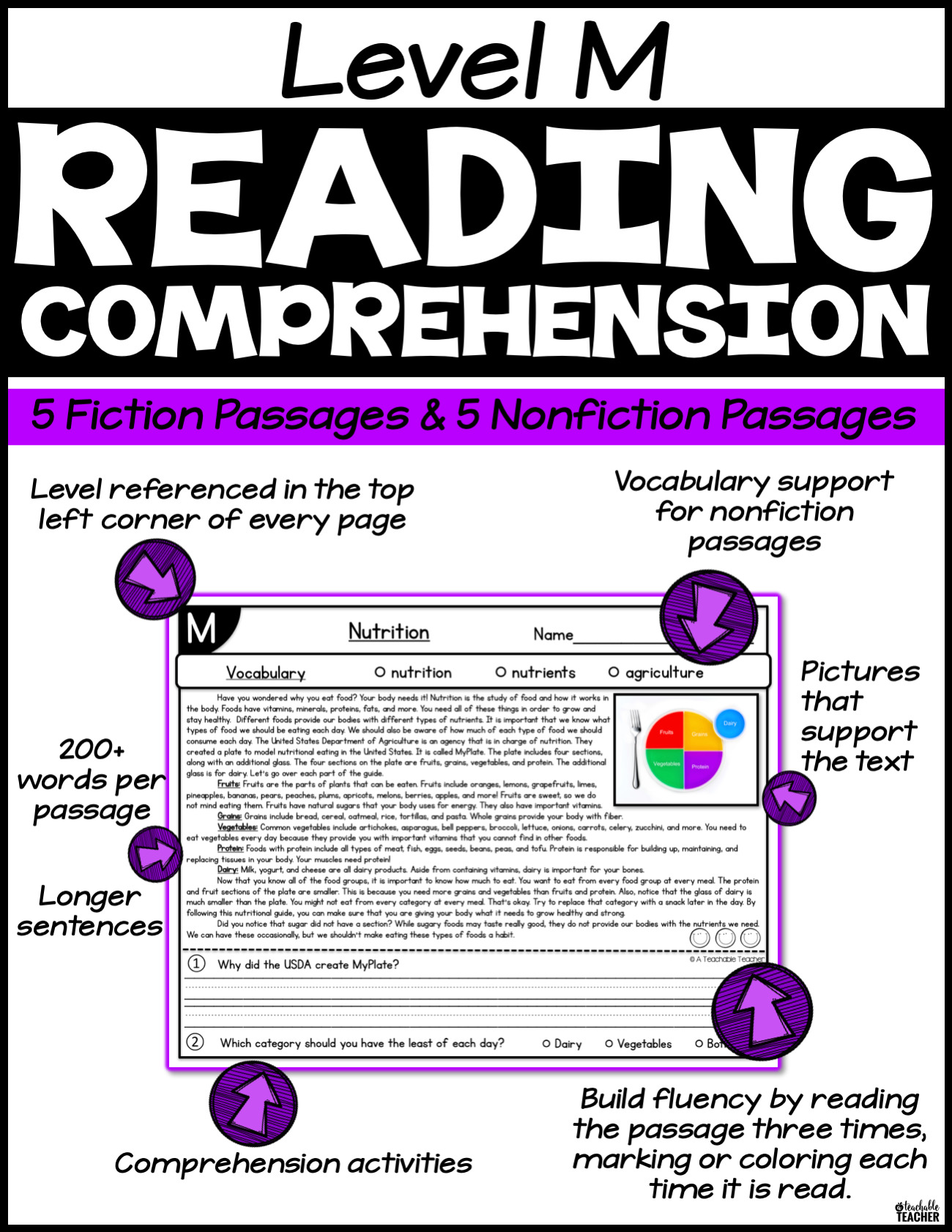 Level M Reading Comprehension - A Teachable Teacher
