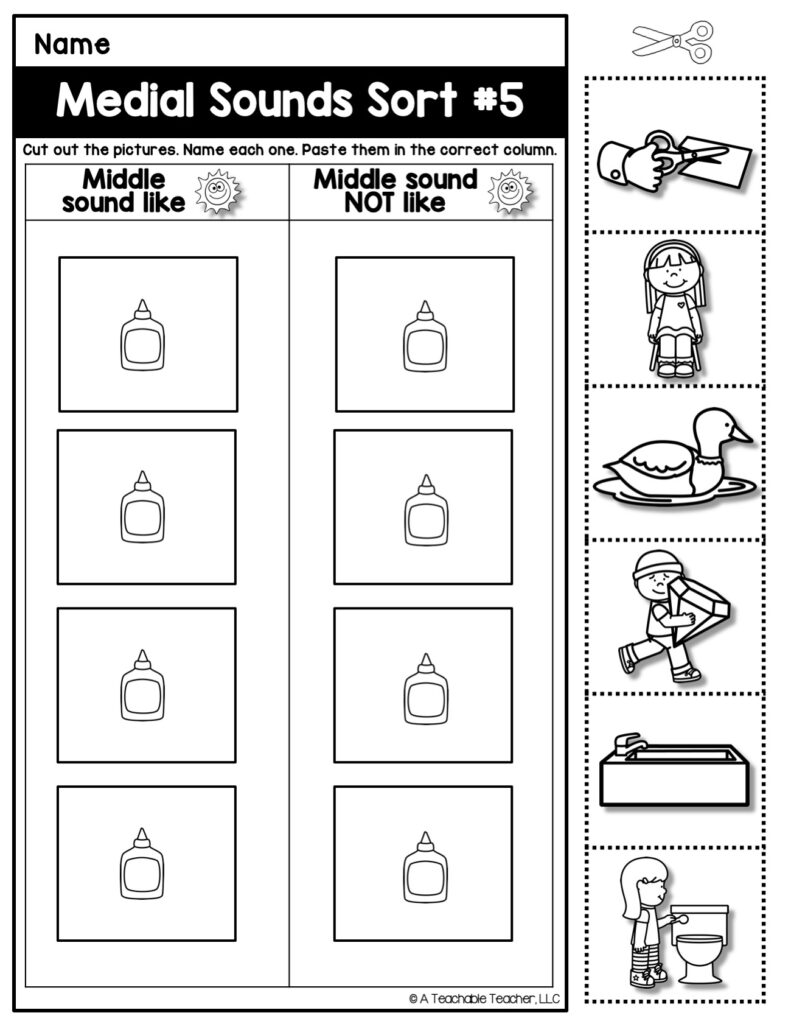 Phonemic Awareness Worksheets - A Teachable Teacher