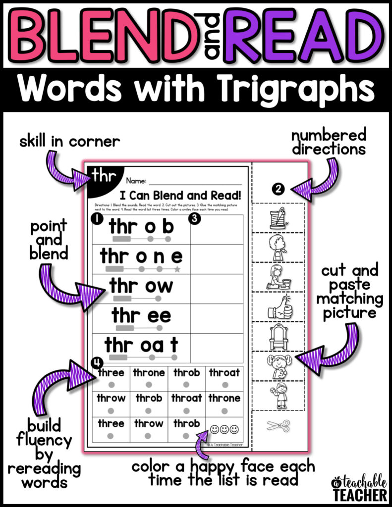 Blend And Read Words With Trigraphs A Teachable Teacher