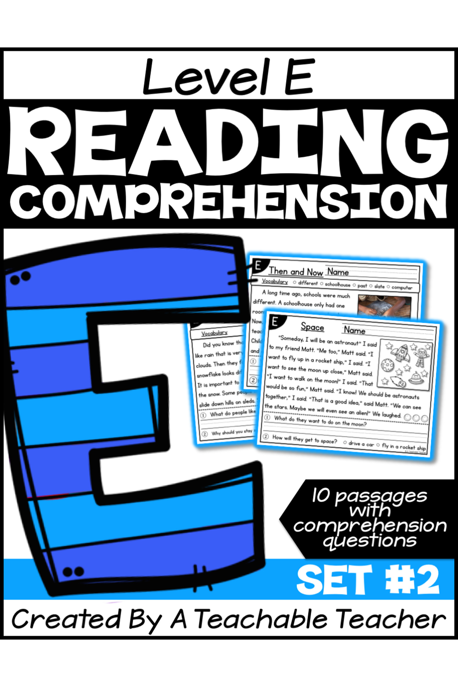 Level E Reading Comprehension Passages And Questions Set Two A 