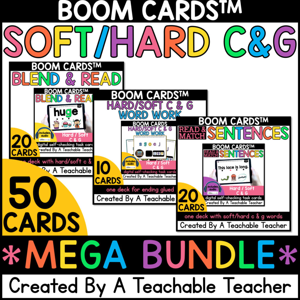 Soft/Hard C & G Boom Cards™ MEGA BUNDLE - A Teachable Teacher