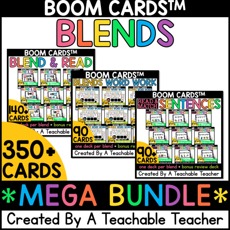 Blends Boom Cards™ MEGA BUNDLE - A Teachable Teacher