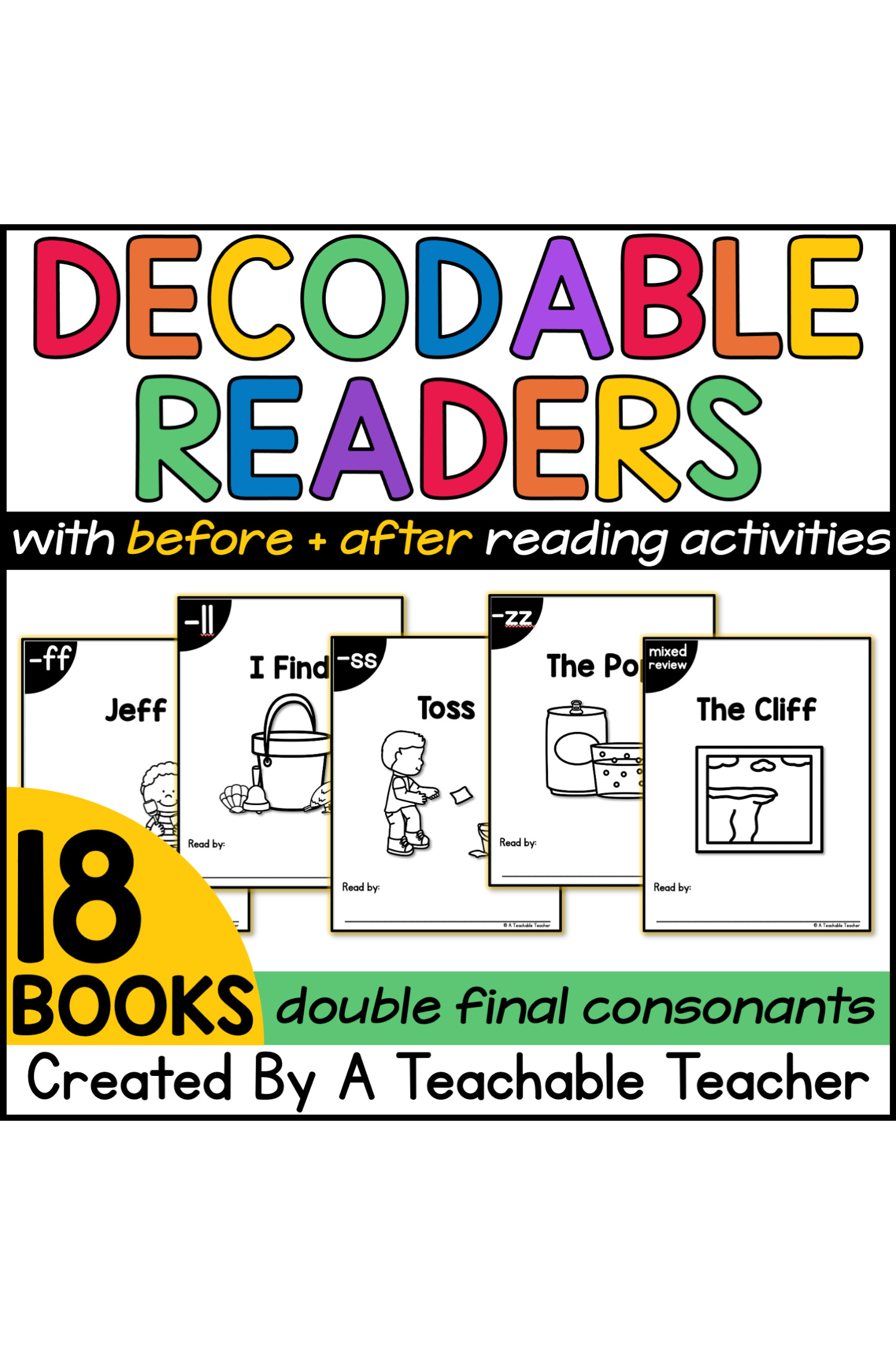 Double Final Consonants Decodable Readers A Teachable Teacher