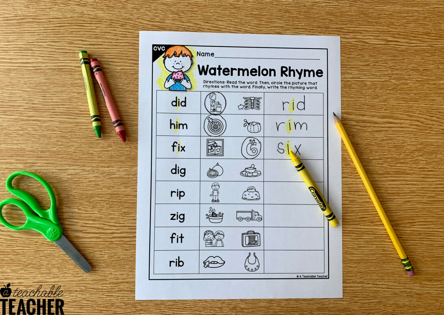 Summer Review CVC Activities- NO PREP Phonics Worksheets - A Teachable ...